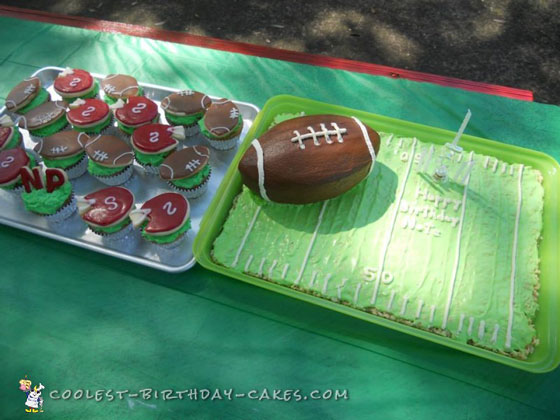 Easy Peasy Carved Football Cake