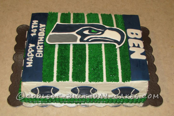 Coolest Football Field Birthday Cake