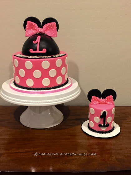 Minnie Mouse Smash Cake and Birthday Cake